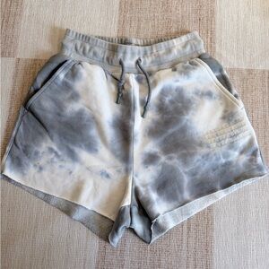 Vitality Women's Tie-Dye Athletic Shorts - Grey/White